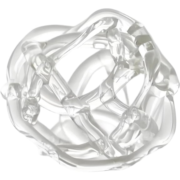 2.4 Inch Clear Glass Flower Frog, Hand Blown Irregular Floral Stem Holder, Modern Flower Arrangement Tool for Vase & Home Table Decor(Q)