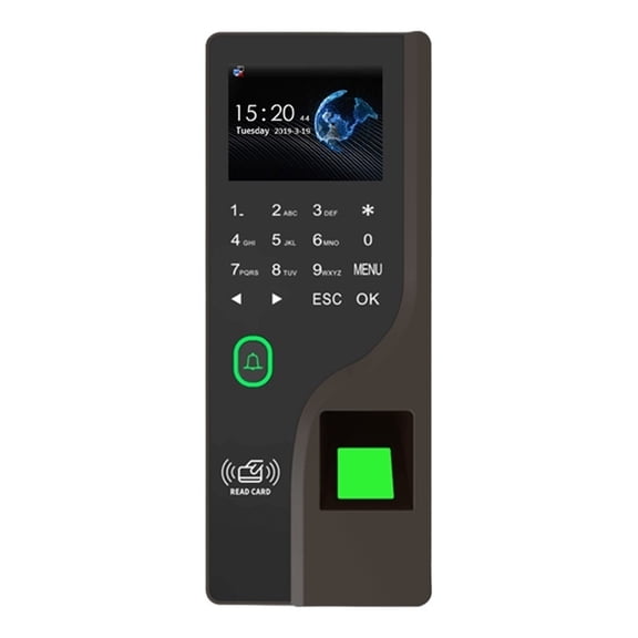 2.4-Inch Fingerprint Attendance Machine Password RFID Card Mobile Phone Opens The Color Screen Biometric Door Lock Time Record ,Versatile Punching Options