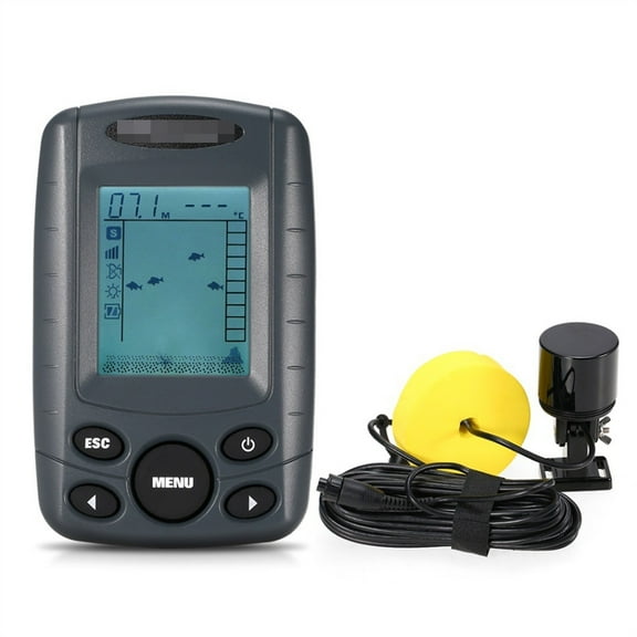 2.4 Inch LCD Fish Finder 240FT Depth Range Fishing Finder With Wired Sonar Sensor Transducer ,Cool Gifts for Fishing