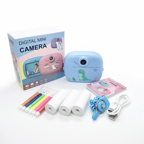 2.4-Inch Screen Kids Printing Camera Z13, 1300mAh Long-Lasting Battery, Capture Joyful Childhood Moments, Includes 3 Rolls of Printing Paper, Lanyard, Sticker Photo Frame, Fun Instant Printing,