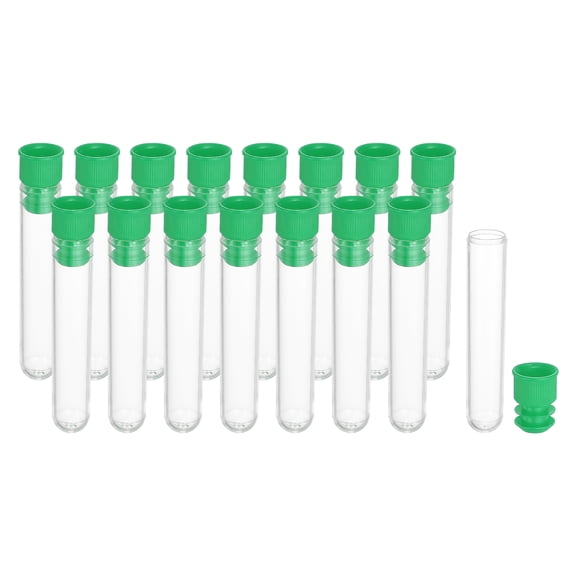 2.4" Length Plastic Sewing Needle Storage Holder, 16 Pcs Portable Case Clear for Craft Knitting, Green