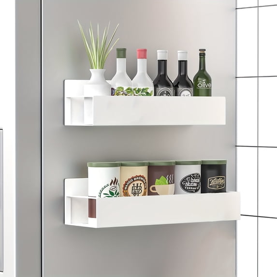 2/4 Movable Metal Refrigerator Magnetic Storage Rack, Multi-purpose ...