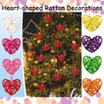 thumbnail image 1 of 2.4" Neutral Valentine's Day Heart Ornaments Boho Rattan Wicker Hearts 2.36 Inch Rustic Primitive Valentine Vase Bowl Fillers Farmhouse Valentines Decorations for Tree Home Table Crafts, HAODEJW, 1 of 8