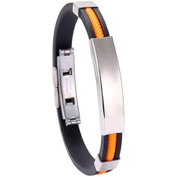 2/4 PCS Randarch Titanium Wristband, for Men & Women(Orange)