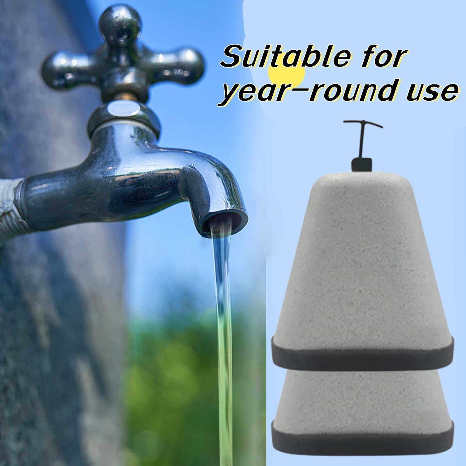 2/4 Pack Outdoor Foam Faucet Cover for Winter, Freeze Proof Outdoor Faucet Cover Universal for