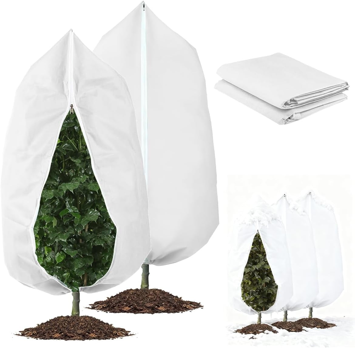 2/4 Pack Plant Frost Protector, Winter Frost Protector Blanket with ...