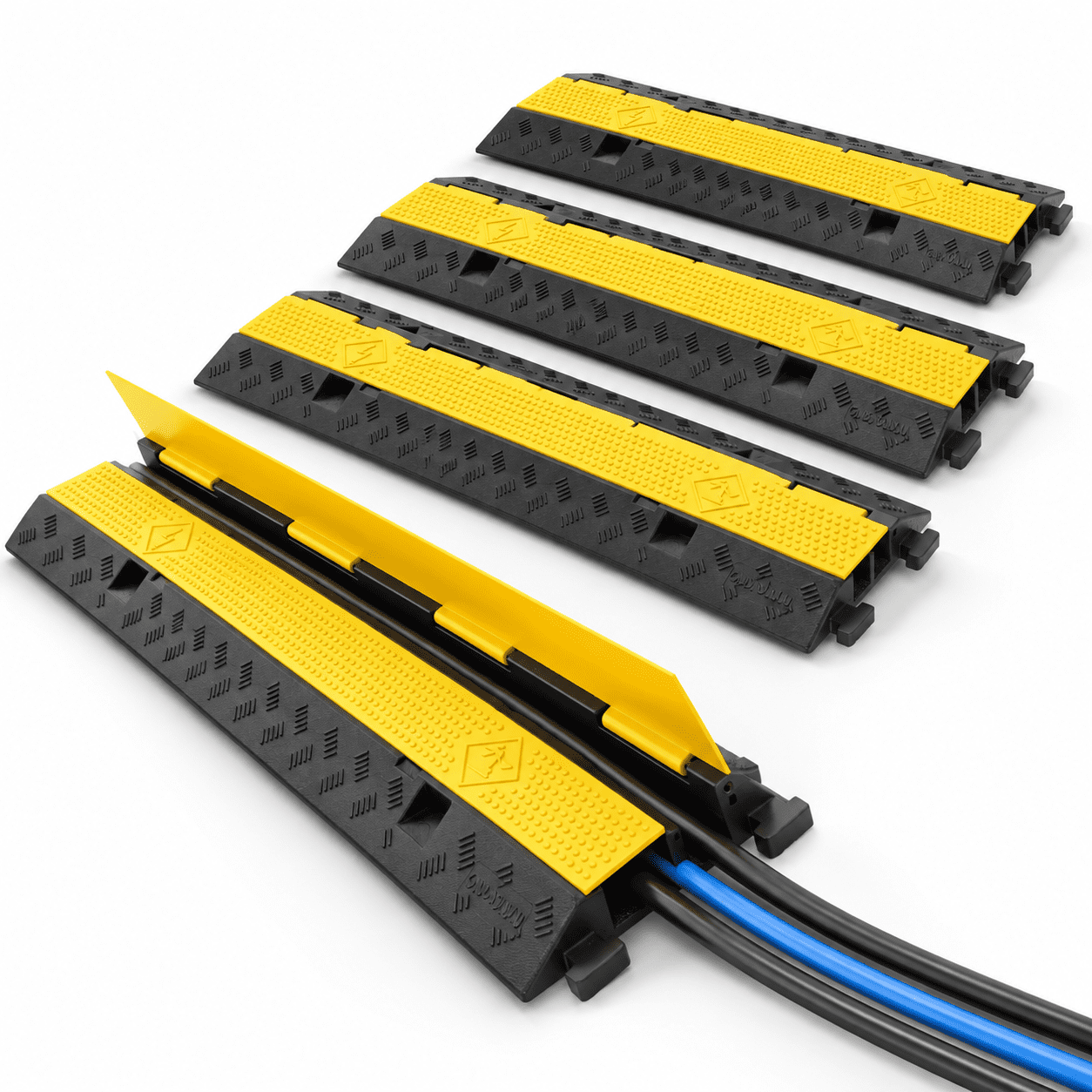 2 4 Pack Rubber Cable Hose Protector Ramp For Driveway - Walmart.com