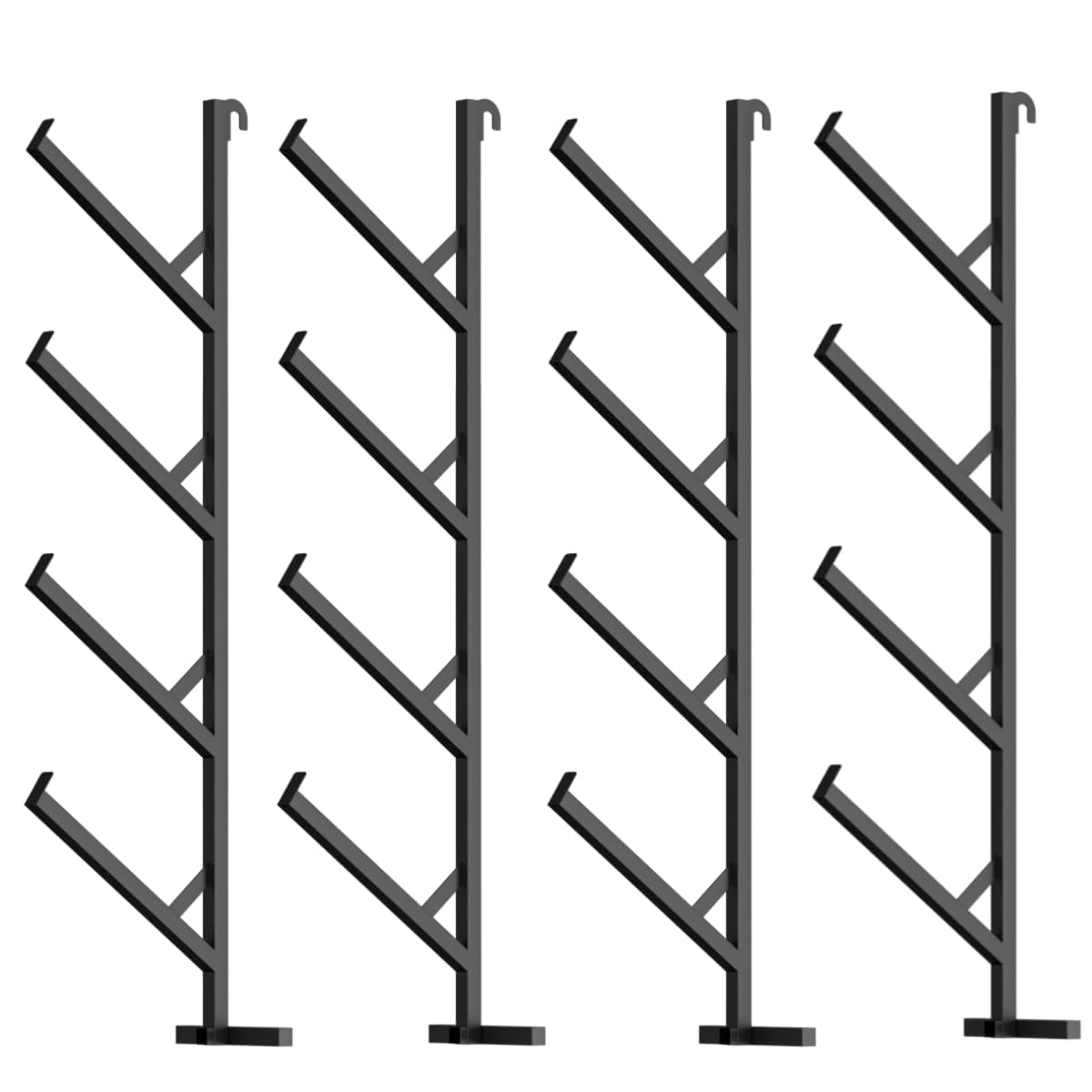 2/4 Pack Shipping Container Pipe Rack, 4-Tier Heavy-Duty No-Drill ...