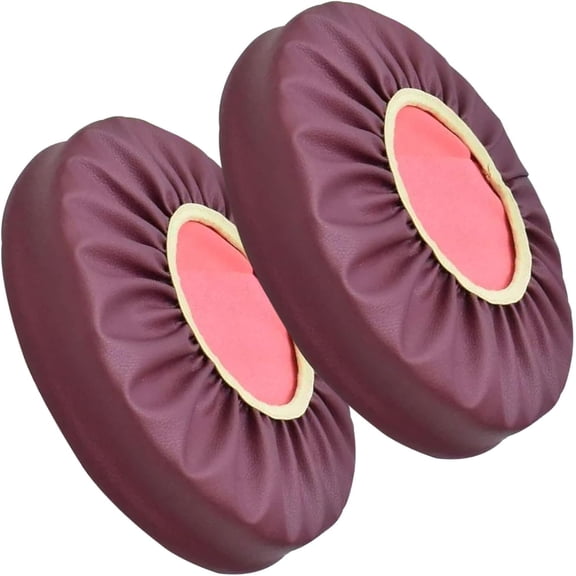 2/4 Pack Waterproof Bar Stool Cushions Cover Round with Elastic 12/13/14" Foam Padded Seat Cushions Leather Outdoor/Intdoor Barstool Chairs Covers Slipcovers(Red,13 * 2"(2PCS))