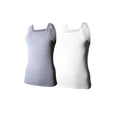 thumbnail image 1 of 2-4 Packs Men's G-unit Style Cotton Tank Tops Square Cut Muscle Rib A-Shirts (3X-Large, White / Charcoal, 2 Pack), 1 of 4