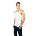 thumbnail image 1 of 2-4 Packs Men's G-unit Style Cotton Tank Tops Square Cut Muscle Rib A-Shirts (White, Small, 2 Pack), 1 of 6