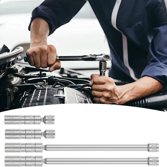 2/4 Pcs 14mm+16mm Spark Plug Socket Magnetic Spark Plug Socket Set Thin Wall Spark Plug Removal Tool Professional Spark Plug Socket Kit for Replacing Spark Plugs