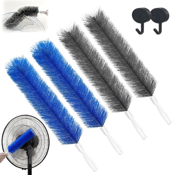 2/4 Pcs Bendable Microfiber Head,Reusable Dust Remover Tool,Flexible,Dust-Trapping, Washable,Gap-Cleaning,Fan-Cleaning
