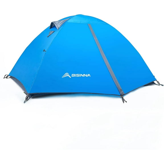 2/4 Person Camping Tent Lightweight Backpacking Waterproof Windproof Two Doors Easy Setup Double Layer Outdoor Tents for Family Hunting Hiking Mountaineering Travel