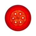 thumbnail image 1 of (2) 4" Round Red LED Turbine Turn Signal Light Red Lens Truck Trailer RV, 1 of 6