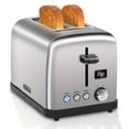 thumbnail image 1 of 2 4-Slice Stainless Steel Toaster, LCD Display, 6 Shade Settings, 1.5'' Extra Wide Slots, Dual Control, Bagel Defrost Reheat, Removable Crumb Tray, 1500W, Dark Metallic, 1 of 14