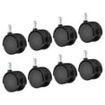 thumbnail image 1 of 2.4" Swivel Caster Nylon 360 Degree Universal Circlip Stem Wheel with Brake, 8 Pack, 1 of 1