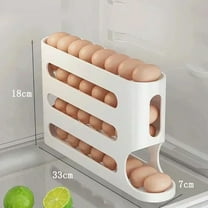 2-4 Tier Gravity-Fed Egg Organizer - Large Capacity Fridge Storage Box, Space-Saving Refrigerator Rack