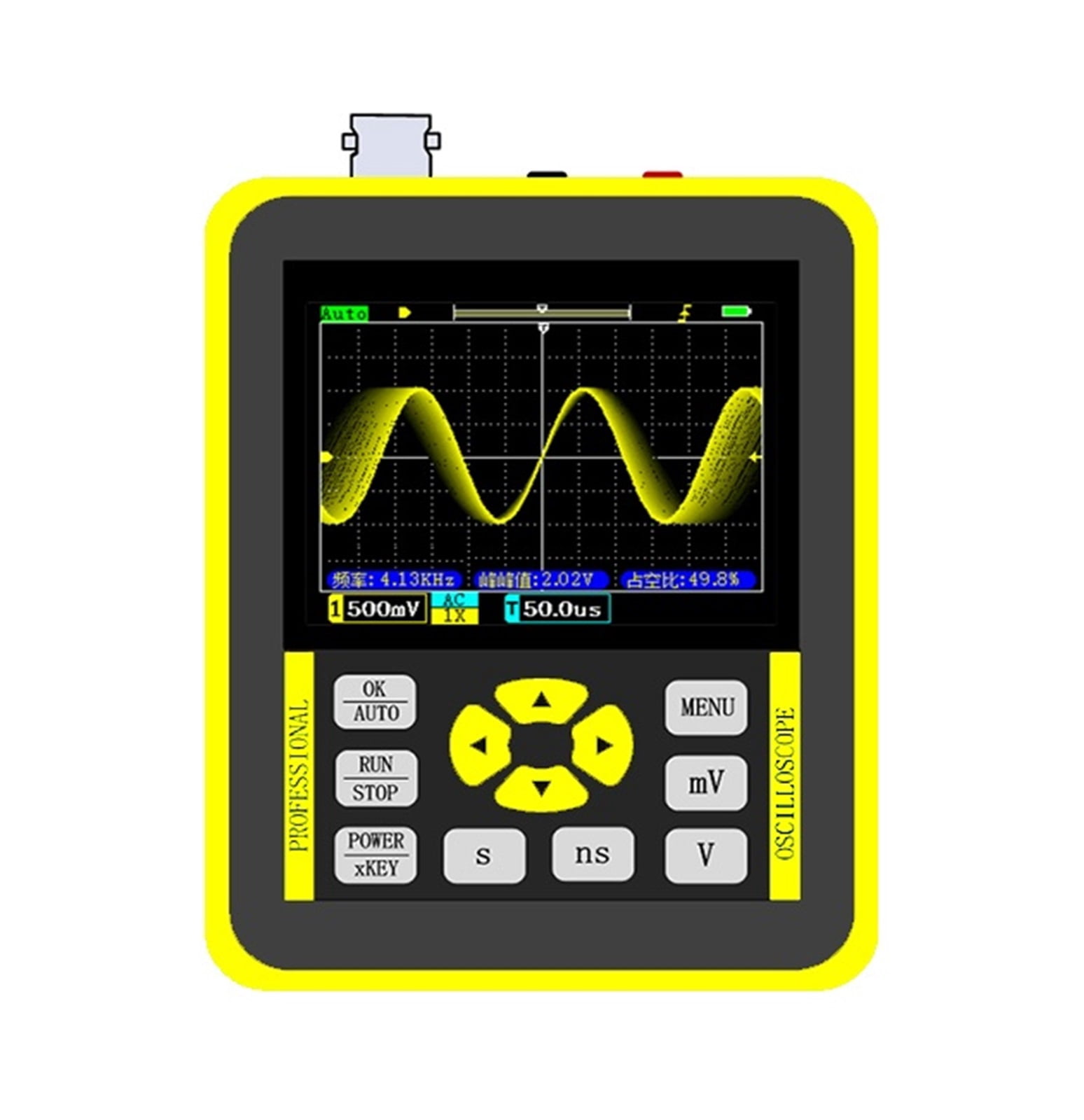 2.4-inch Screen Digital Oscilloscope 120MHz Analog Bandwidth Support Signal Generator Handheld ,Professional Designed