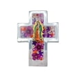 thumbnail image 1 of 2.4" x 3" Our Lady of Guadalupe Pressed Flowers Cross, 1 of 1