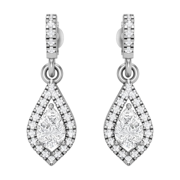 2.40 Carat Moissanite Diamond E Color VS1 Clarity Brilliant Cut 925 Sterling Silver Chandelier Teardrop Valentines Day Gifts Women Earrings