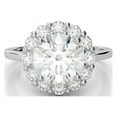 thumbnail image 1 of 2.40 Ct Brilliant Cut Round Natural Moissanite Diamond Engagement Rings for Women Fine 14K White Gold, 1 of 6