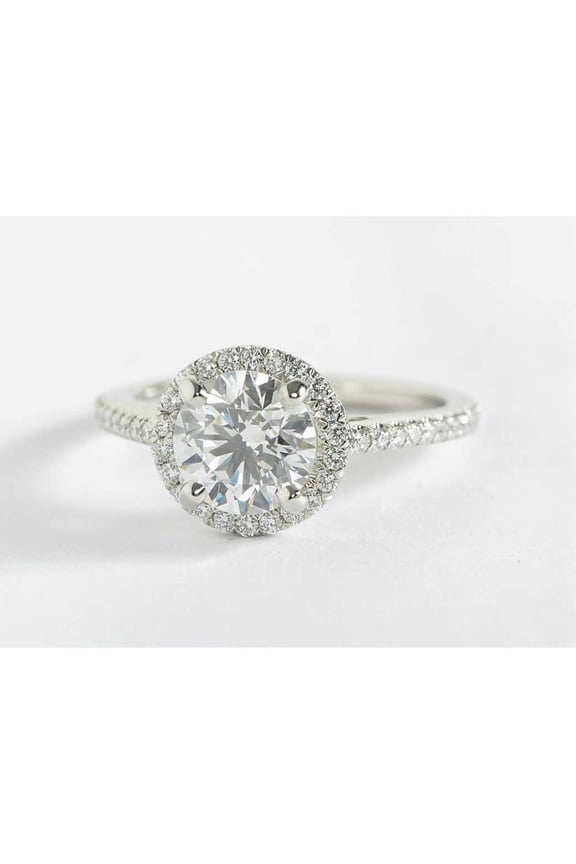 2.40 Ct Stunning Solitaire Round Diamond Engagement Rings for Ladies Solid 18K White Gold