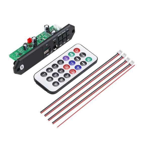 2*40W 80W Amplifier DC 7-24V MP3 Decoder Board Bluetooth 5.0 12V 24V Car MP3 Player USB FM Call Recording Mic TF Card