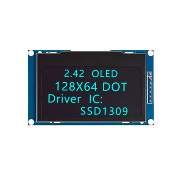 2.42Inch Display Module 128x64 Resolution SPI IIC Interfaces For Microcontrollers Compactly ABS Design