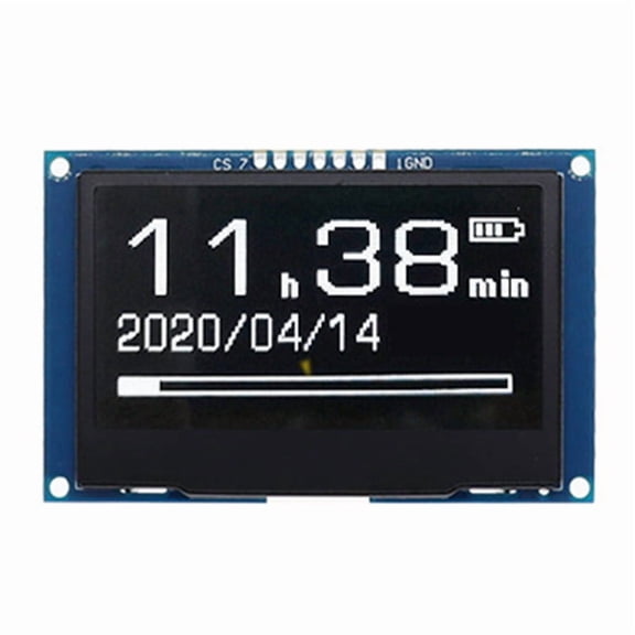 2.42Inch OLED Display Module 128x64, SSD1309 SPI Serial Interface, High Definition LCD Screen White,1 * LCD display module,White