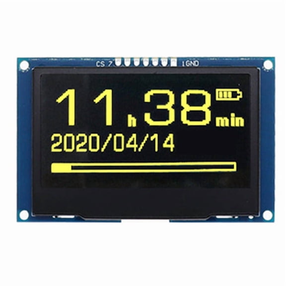2.42Inch OLED Display Module 128x64, SSD1309 SPI Serial Interface, High Definition LCD Screen Yellow,1 * LCD display module,Yellow
