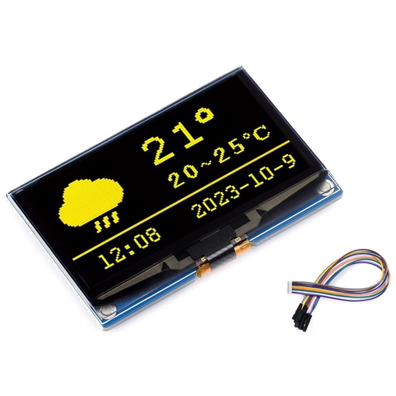 2.42inch OLED Display Module 12864 Resolution for /forArduino/STM32/ESP32/Jetson Nano, with SSD1309 Driver Chip SPI / I2C Communication 3.3V / 5V, Blue Display Color