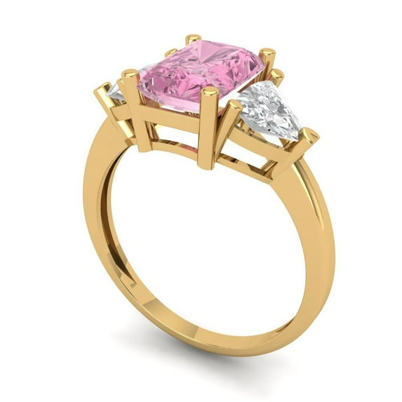 2.44ct Princess Cut Brown Champagne Crystal 18k White Gold Engraving Statement Bridal Wedding Designer Ring Size 4.25