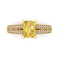 thumbnail image 1 of 2.45 ct Emerald Cut Natural Citrine Solitaire with Accents Engagement Ring for Women in 18K Yellow Gold, 1 of 5