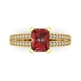 thumbnail image 1 of Clara Pucci 14K Yellow Gold 2.45ct Garnet Solitaire with Accents Ring, 1 of 8