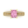 thumbnail image 1 of Clara Pucci 14K Yellow Gold 2.45ct Pink Solitaire with Accents Ring, 1 of 8