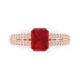 thumbnail image 1 of Clara Pucci 14K Rose Gold 2.45ct Tourmaline Solitaire with Accents Ring, 1 of 8