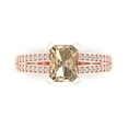 thumbnail image 1 of Clara Pucci 14K Rose Gold 2.45ct YellowMoissanite Solitaire with Accents, 1 of 8