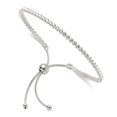 thumbnail image 1 of 2.45mm 925 Sterling Silver Polished Cubic Zirconia Adjustable Bracelet Link Bracelet for Women, 1 of 2