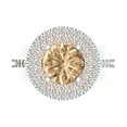thumbnail image 1 of Halo Engagement Ring for Women - 2.6ct Yellow Moissanite in 14K White/Rose Gold Promise Ring, 1 of 7