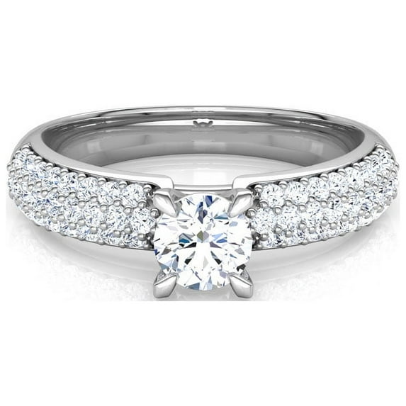 2.48 Ct Solitaire Round Diamond Wedding Rings for her Solid 950 Platinum
