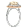 thumbnail image 1 of 2.48 ct Pear Cut Natural Morganite Halo Engagement Ring for Women in 14K White/Rose Gold, 1 of 2