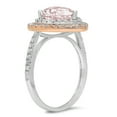 thumbnail image 1 of 2.48 ct Pear Cut Simulated Pink Diamond Halo Engagement Ring for Women in 18K White/Rose Gold, 1 of 2