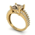 thumbnail image 1 of 2.48ct princess cut yellow moissanite 18k yellow gold Bridal Wedding Engagement Promise Anniversary Ring for Women size 4.25, 1 of 7