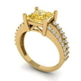 thumbnail image 1 of 2.48ct princess cut yellow natural citrine 14k yellow gold Bridal Wedding Engagement Promise Anniversary Ring for Women size 5.75, 1 of 7