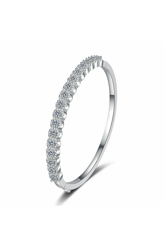 2.48cttw 6inch Moissanite Bracelets for Women D Color VVS1 Diamond Bracelets S925 Sterling Silver women's bangle bracelets with Certificate