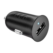 onn 12W USB-A Port Car Charger for Cigarette Lighter, Black