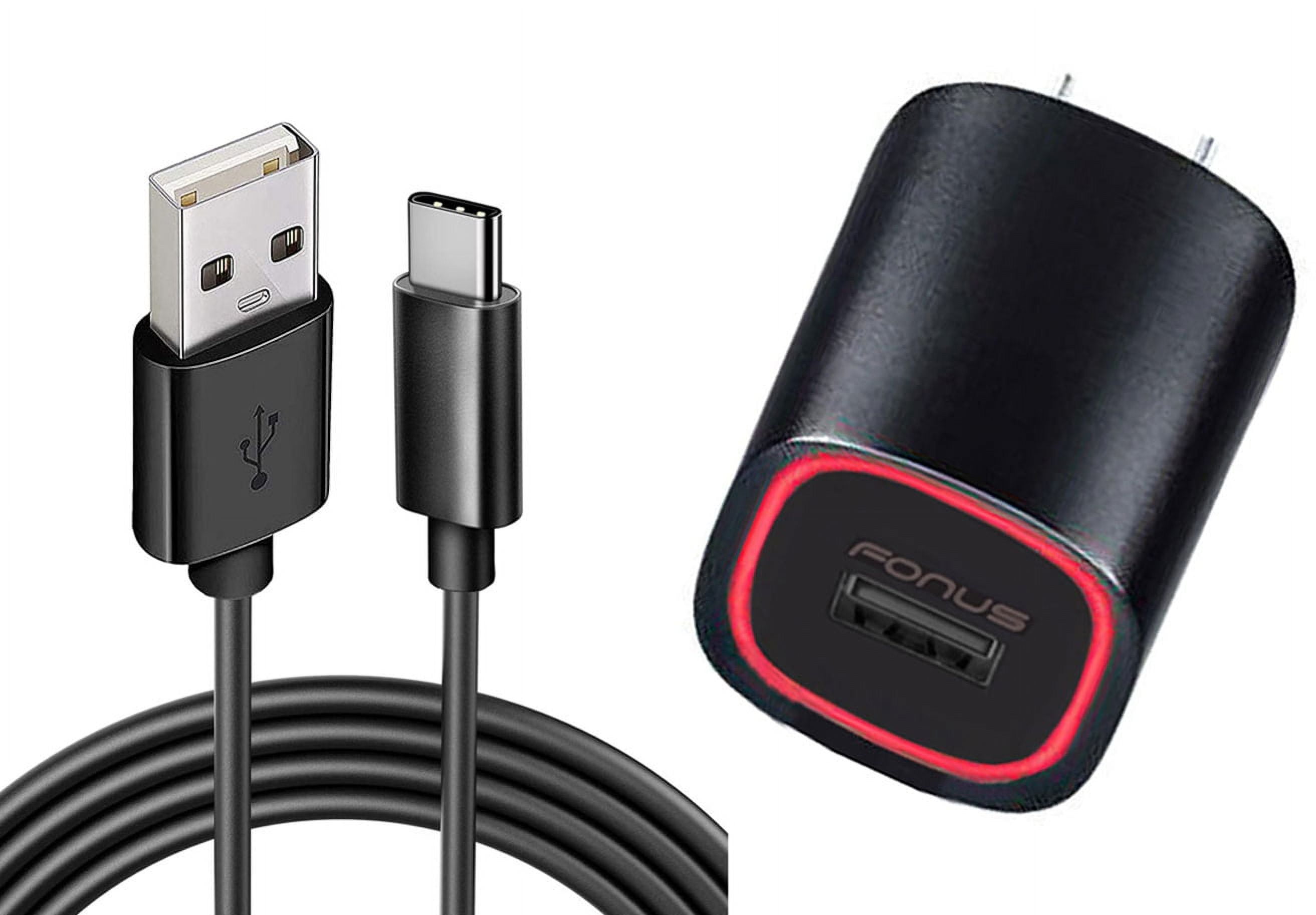 2.4A Home Charger for Nokia G100/G300/G310 5G - USB Cable TYPE-C 6ft Power Adapter