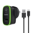 thumbnail image 1 of 2.4A Micro AC Charger Universal with 4 MicroUSB Cable, Black, 1 of 1