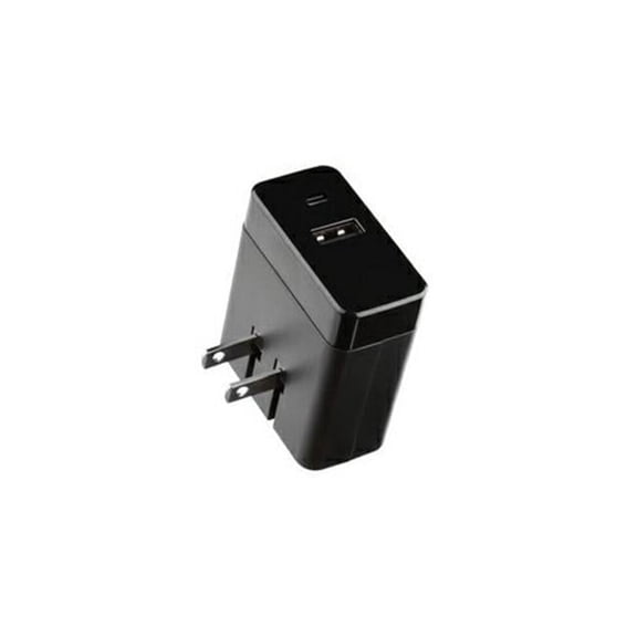 2.4A USB & 18W USB-C TM AC Charger, Black